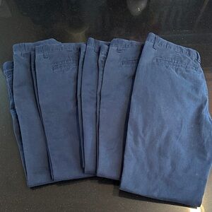 5 Pairs Navy Cat&Jack Kids Soft Uniform Pants (Size: XL Husky, Hemmed)
